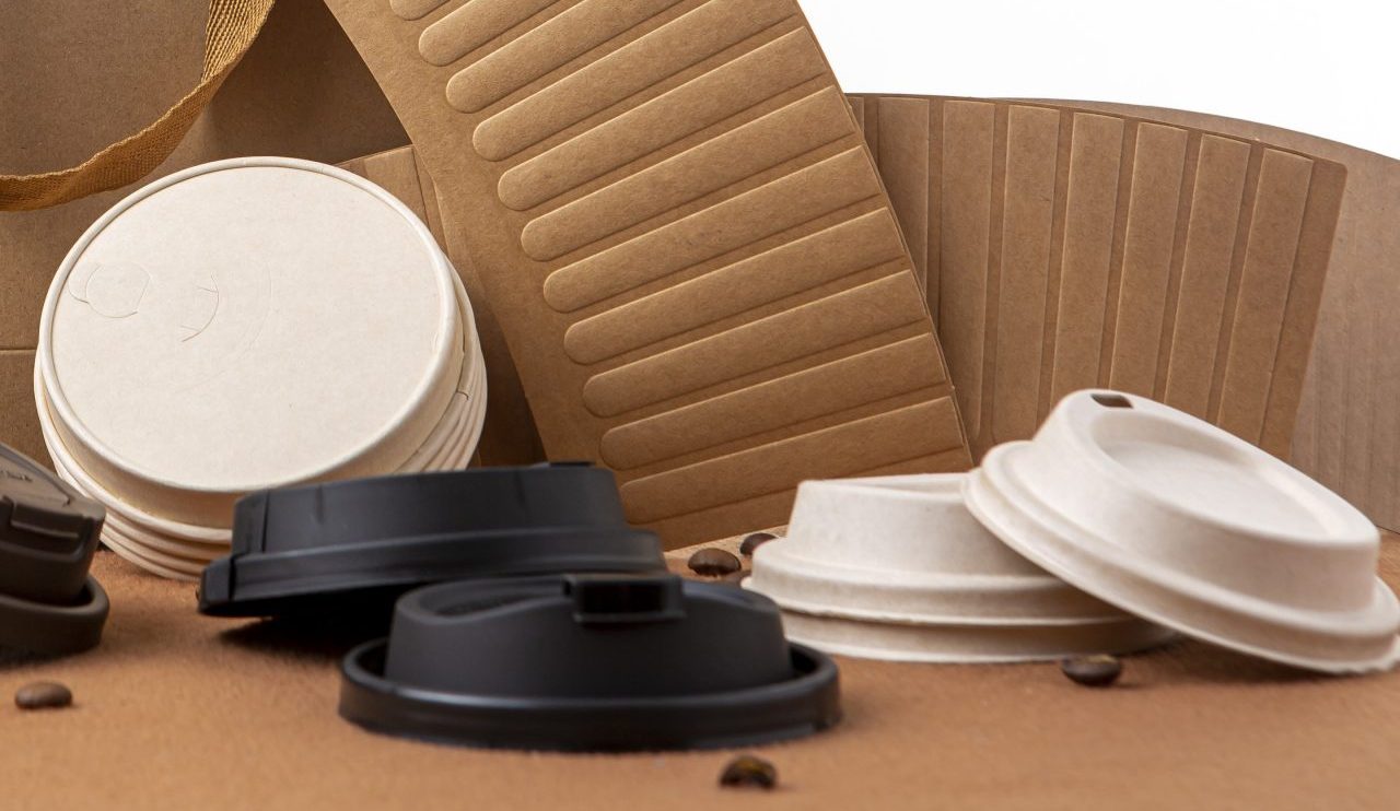 90mm bamboo pulp paper cup lids