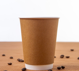 Custom printed 8oz 10oz 12oz 16oz 20oz 22oz double wall disposable hot cold drinks coffee kraft ripple paper cups with lids