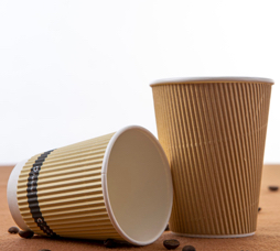 Take Away Disposable Custom Printed 8oz 10oz 12oz 16oz 20oz  Kraft Coffee Ripple Double Wall Paper Cup