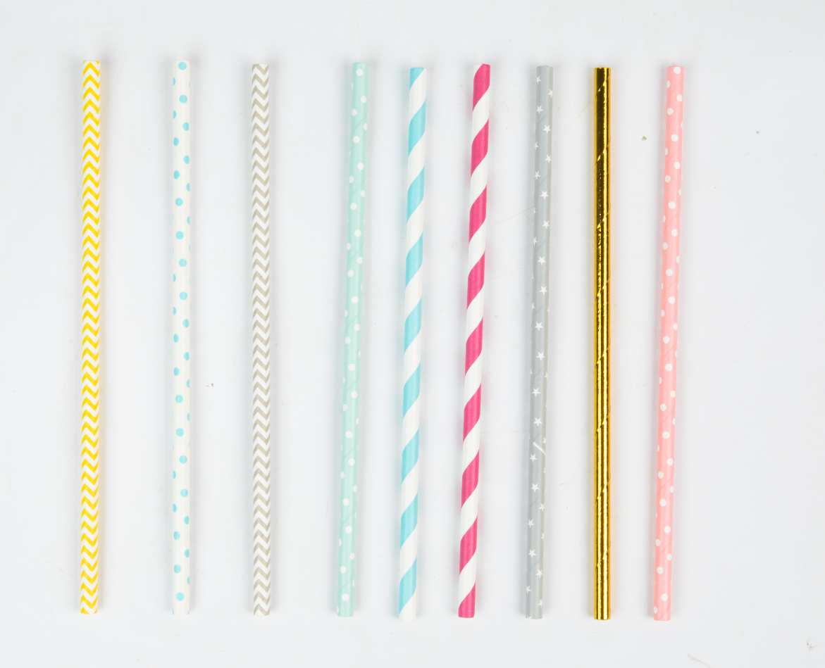 Eco friendly disposable kraft paper straw biodegradable bubble tea paper straw Individually wrapped paper drinking straws